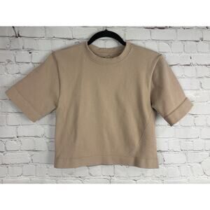 Everlane Ribbed Seamless Crop Shirt Top Women’s Size Xl/XXL Nude Beige